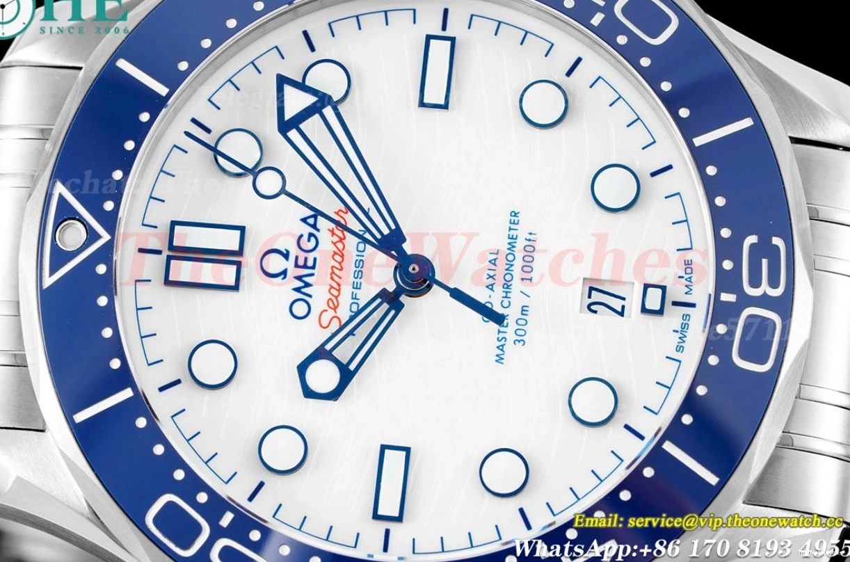 Seamaster Wht A8800 SS SS blue 300m 42mm JVSF 0112
